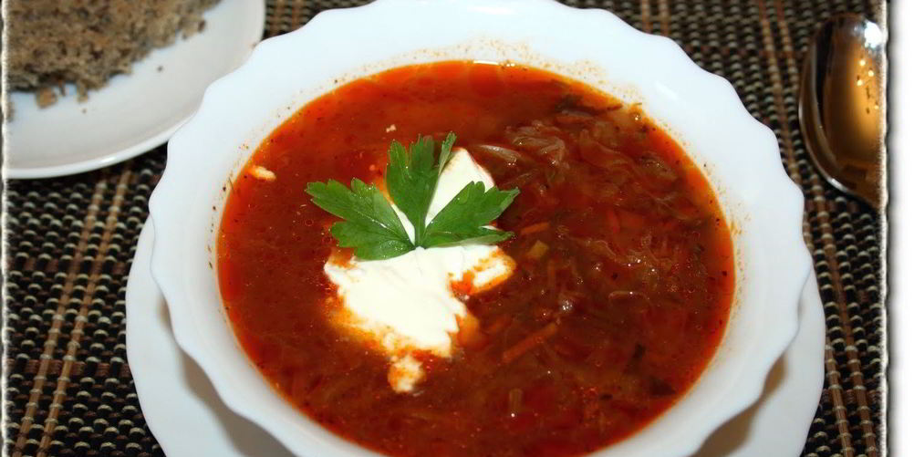 Как приготовить борщ из говядины и свинины