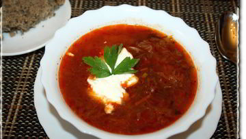 Рецепт Борща из говядины и свинины