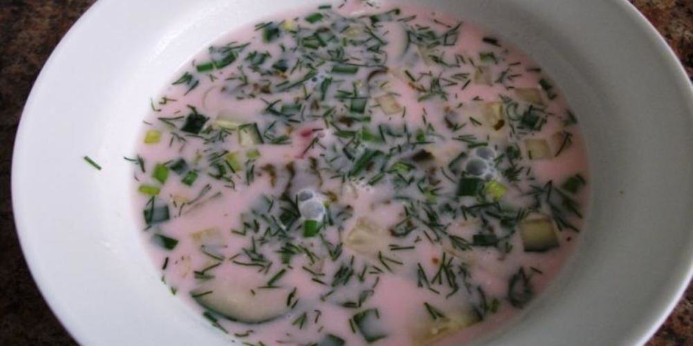 Как приготовить борщ холодник из свеклы на кефире