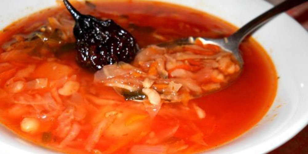 Как приготовить борщ постный с килькой и грушами