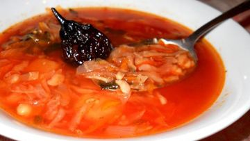 Рецепт Борща постного с килькой и грушами