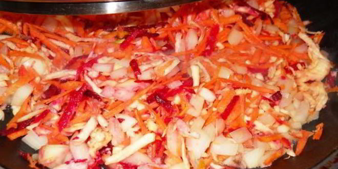 Рецепт борща постного с килькой и грушами