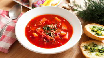 Рецепт Борща с белыми грибами