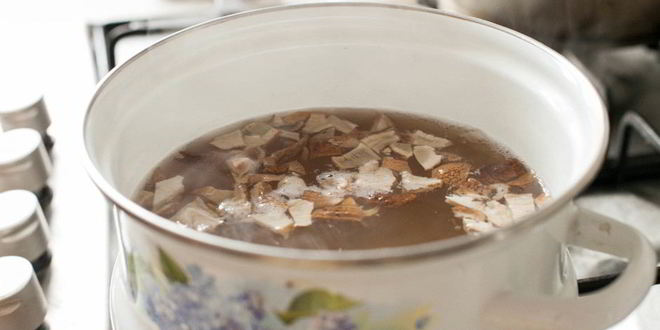 Рецепт борща с белыми грибами