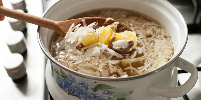 Рецепт борща с белыми грибами