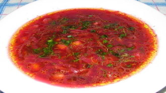 Рецепт Борща с фасолью без мяса в мультиварке