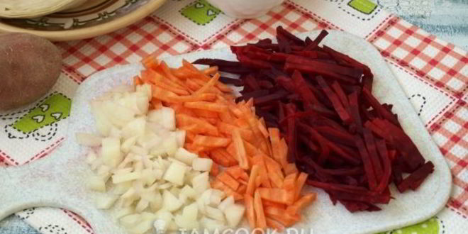 Рецепт борща с фасолью и черносливом