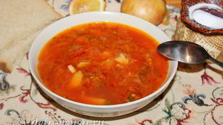 Рецепт Борща с квашеной капустой