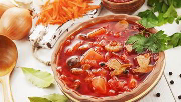 Рецепт Борща с лесными грибами