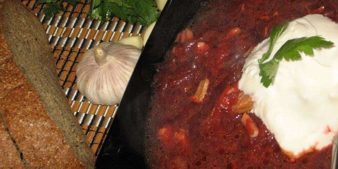 Рецепт борща с томатной пастой