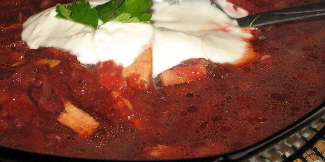 Рецепт борща с томатной пастой