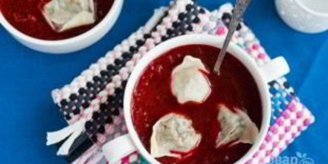 Рецепт борща с ушками