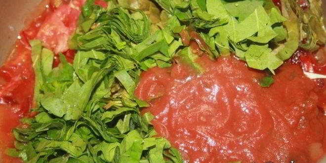 Рецепт борща с виноградными листьями