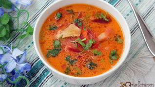 Рецепт Борща со сметаной на курином бульоне