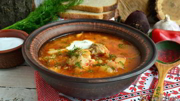 Рецепт Борща со свининой на утином жире в мультиварке