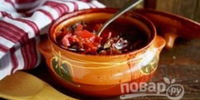 Рецепт борща в горшочке