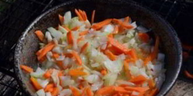 Рецепт борща в казане на костре