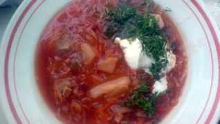 Рецепт Борща вегетарианского с грибами