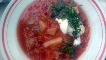 Рецепт Борща вегетарианского с грибами