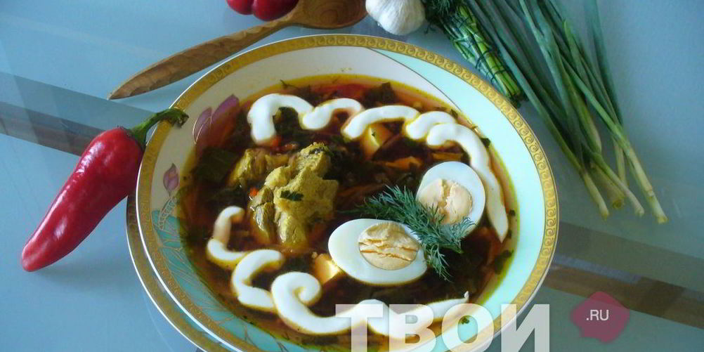 Как приготовить борщ зеленый