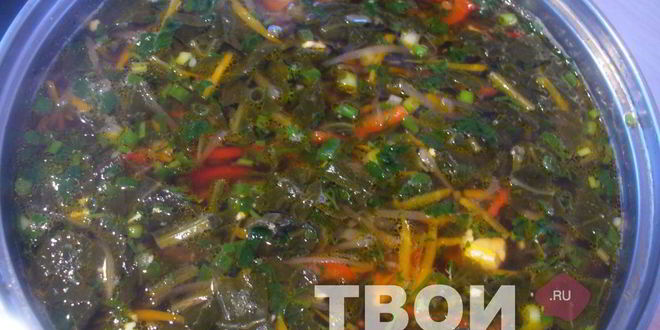 Рецепт борща зеленого