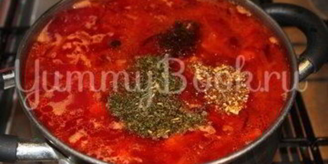 Рецепт домашнего борща с говядиной