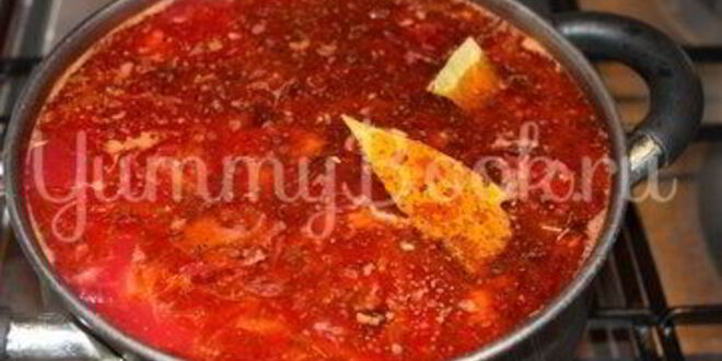 Рецепт домашнего борща с говядиной