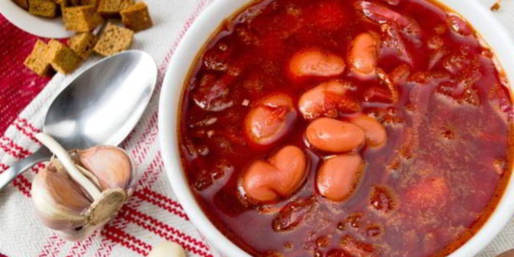 Как приготовить холодный борщ с фасолью
