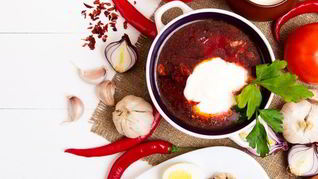 Рецепт Холодного борща с копченой треской