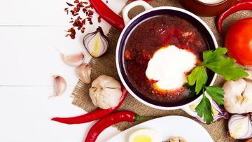 Рецепт Холодного борща с копченой треской