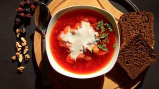 Рецепт Холодного борща с сосисками