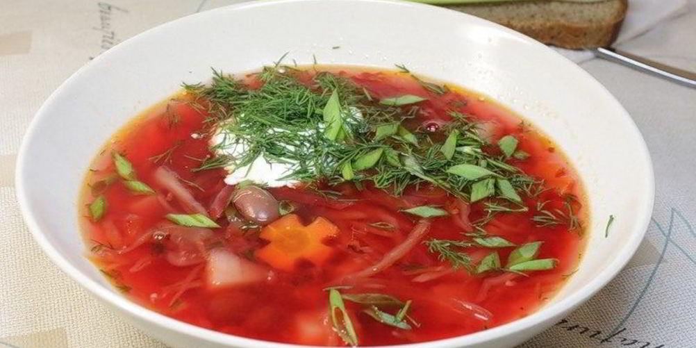 Как приготовить постный борщ с фасолью