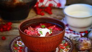 Рецепт Украинского борща со свеклой