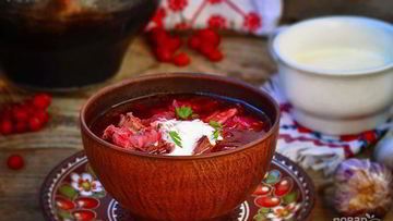 Рецепт Украинского борща со свеклой