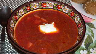 Рецепт Вкусного борща с курицей