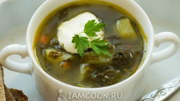 Рецепт Зеленого борща без мяса