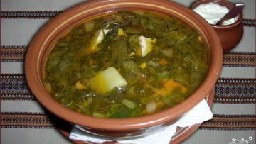 Рецепт Зеленого борща с рисом