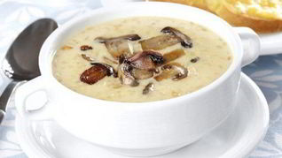 Рецепт Грибного супа с сыром на курином бульоне