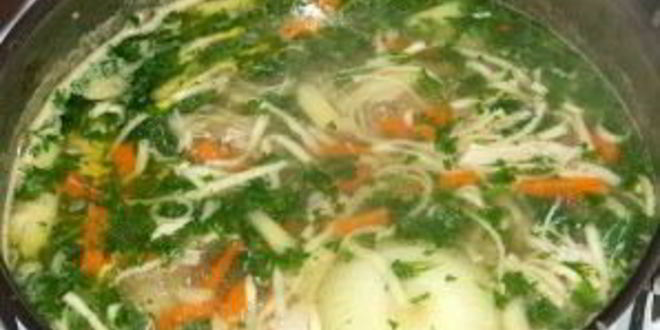 Рецепт картофельного супа на курином бульоне