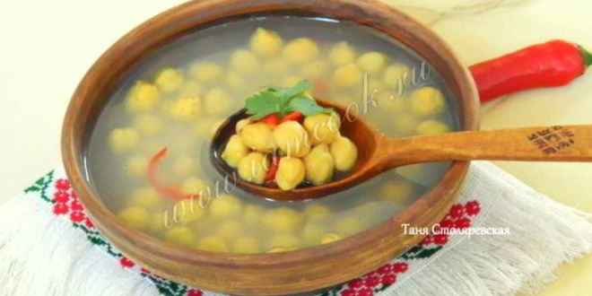 Рецепт нутового супа на курином бульоне