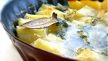 Рецепт Печеного картофеля в бульоне