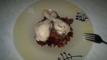 Рецепт Соевого гречотто с куриными ножками в классическом бульоне