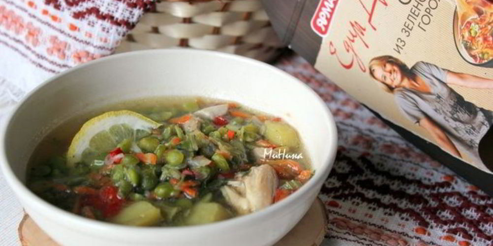 Как приготовить суп из зеленого горошка на курином бульоне