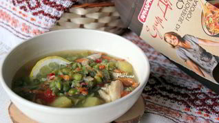 Рецепт Супа из зеленого горошка на курином бульоне