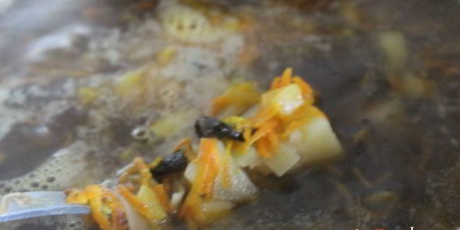 Рецепт супа с сушеными грибами и лапшой на курином бульоне