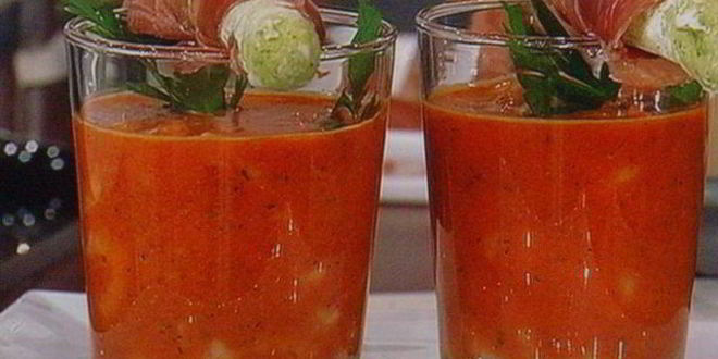 Рецепт гаспачо из паприки с домашними гриссини