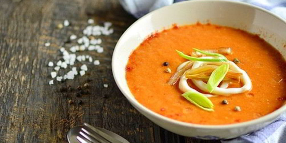 Как приготовить гаспачо с кальмаром