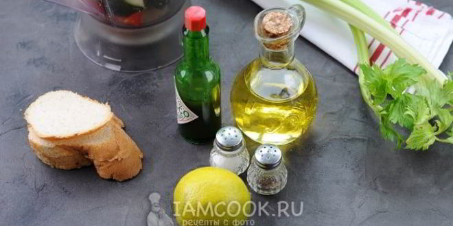 Рецепт гаспачо с печенью трески