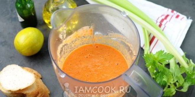 Рецепт гаспачо с печенью трески