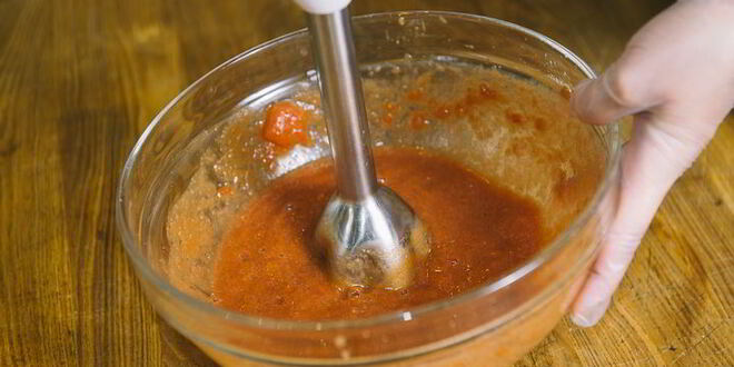 Рецепт гаспачо с сорбетом из томатов